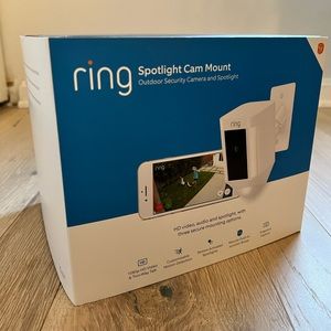 RING BRAND NEW spotlight camera (mounted with spotlight)
